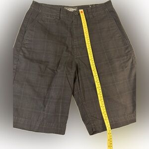 Champs Black Plaid Flat Front Shorts